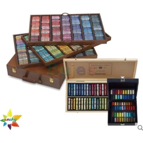 Sennelier 36/50/120 color Soft hand made color powder stick Long / short branch basic / portrait / landscape series wooden box