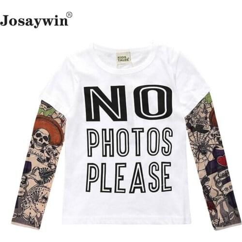 Childrens T-Shirt Boys Girls Baby T-shirt Patchwork Print Newborn Kids T-shirt Long Sleeve Spring Boys T Shirt Tee Top Clothing