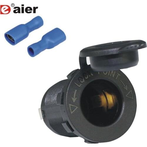 1PC Cigarette Lighter Socket Car Marine Motorcycle ATV RV Lighter Socket Power Outlet Socket Receptacle 12V Waterproof Plug