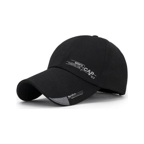 High quality spring autumn simple long eaves baseball cap men sun visor leisure sun caps summer golf hat fashion cotton dad hats