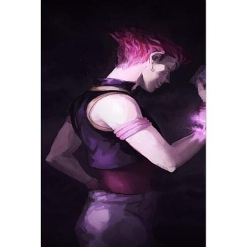 HUNTER×HUNTER Hisoka Poster Canvas Poster 30X45cm,40X60cm Art Home Decoration Cloth Fabric Wall Poster Print Silk Fabric
