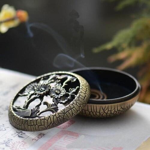 Incense burner home decor antique copper incense burner Plum orchid bamboo chrysanthemum For Living Room and Home Office