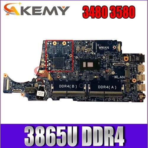 16852-1 D5FVH FOR Dell Latitude 3480 3580 Laptop Motherboard Celeron® Processor 3865U DDR4 CN-04FRPT 4FRPT Mainboard 100% tested