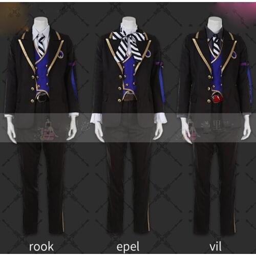 New Game Twisted Wonderland epel rook vil Cosplay Costume Adult School Uniform Halloween Carnival Outfit