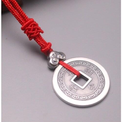 Real Silver 999 Pendant Coin For Women Man Baby Pendant Lucky
