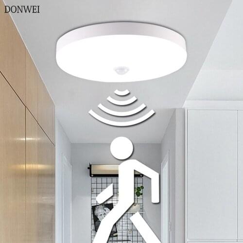 Surface Mounted LED Ceiling Lights 12W 18W Modern Smart PIR Motion Sensor Ceiling Lamp 220V Energy Saving Night Lighting