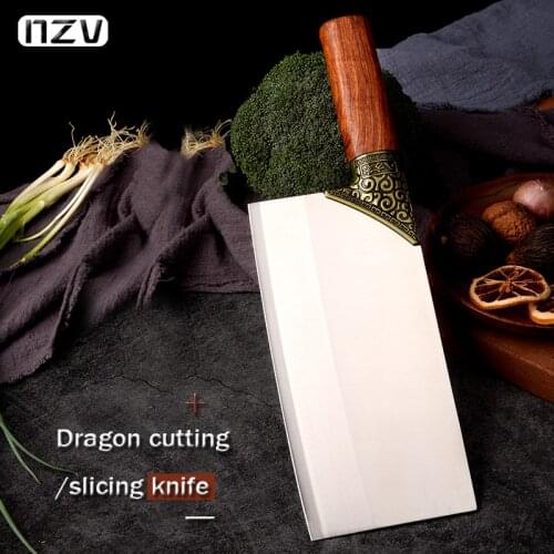 Hand Made Forged Kitchen Knife Chinese Kitchen Knives Forged Cooking Knife Stainless Steel Sharp Blade Cleaver Kitchen Knives