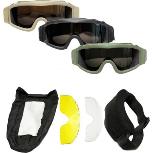 Outdoor Military Airsoft Tactical Goggles Shooting Glasses Motorcycle Windproof Cycling Goggles Hiking Eyewear Accessories Gear