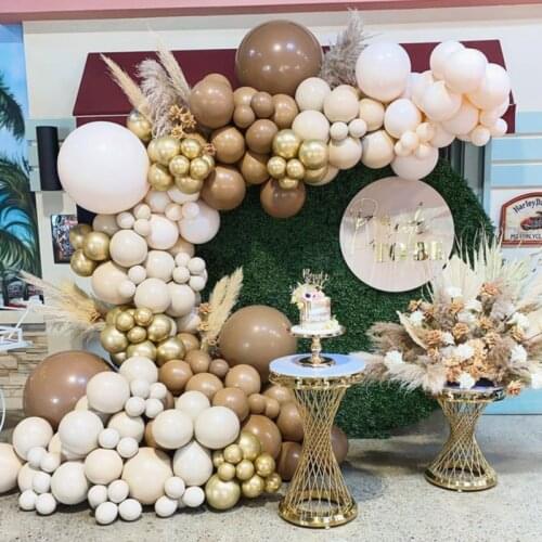 Caramel Coffee Balloon Arch Retro Brown Balloons Birthday Balloon Jungle Safari Theme Balloons Baby Shower Wedding Party Decor