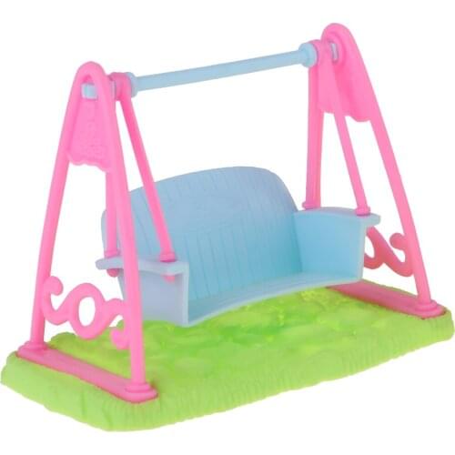 1/12 Dollhouse Miniature Furniture Swing Chair Model Room Garden Yard Decor Accessories Kids Pretend Play Toy