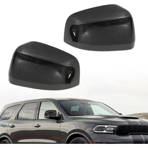 1 Pair Black Car Side Mirror Covers Trims Decoration fit for Dodge Durango SUV 2011 2012 2013 2014 2015 2016 2017 2018 2019 2020