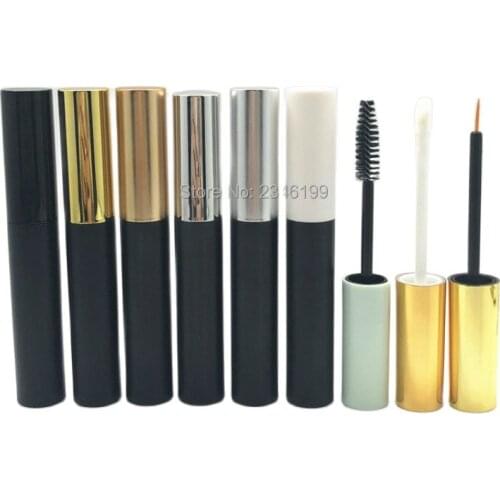 Black Mascara Tube 10ml Empty Eyeliner Cosmetic Container Lipgloss Packaging Empty Golden Mascara Eyeliner Lipgloss Tube 50pcs