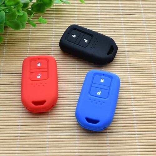 10 units car silicone cover case set protect key for honda Vezel city civic Jazz CRV Crider HRV Fit Freed 2 buttons Smart key