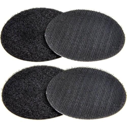 50 Pairs Black and White Round Dot Self Adhesive Fastener Hook and Loop Nylon Magic Tape with 3M Adhesive for Home Universal Use