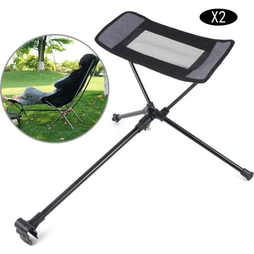2Pcs Folding Chair Footrest Camping Fishing Picnic Chair Footstool Leg Support