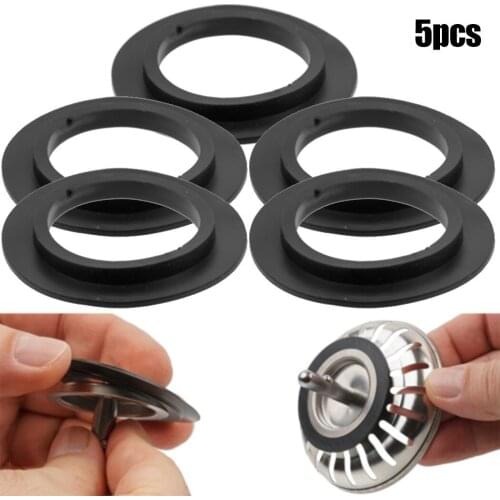 5pcs Rubber Strainer Basket Seal For 78, 79, 80, 82, 83mm Strainer Baskets Replacement Seal Kitchen Sink Parts Hardware Gaskets