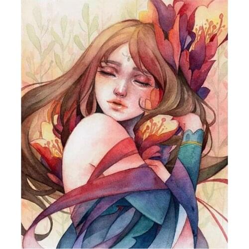 5D DIY Full Round/Square Diamond Painting Cartoon Girl 3D Embroidery Cross Stitch Rhinestone Mosaic Home Decor Art Y1232