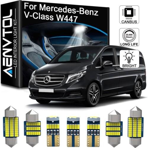 Seker 19Pcs Canbus For Mercedes Benz V Class W447 V200 V220 V250 LED Interior Lights Dome Map License Plate Error Free Lamp Bulb