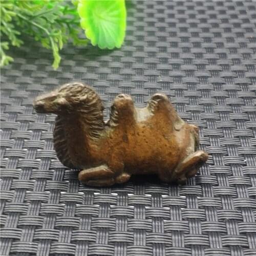 Antique Copper Solid Pure Copper Camel Copper Desert Camel Pen Mountain Pen Holder Press Ruler Brass Bimodal Camel Ornament Gift