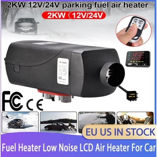 12V/24V 2KW Car Diesels Air Parking Heater Compact Air Parking Heater Kit Universal For RV Motorhome Trailer Car Parking Heater