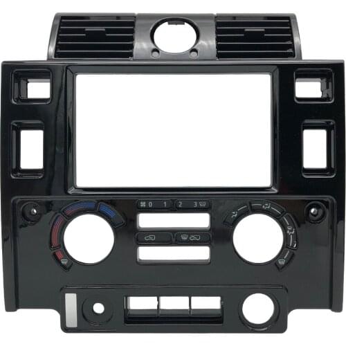 Car styling Stereo Double 2 Din Dash Kit dashboard center console for Land Rover Defender glossy black matt black CARBON LOOK