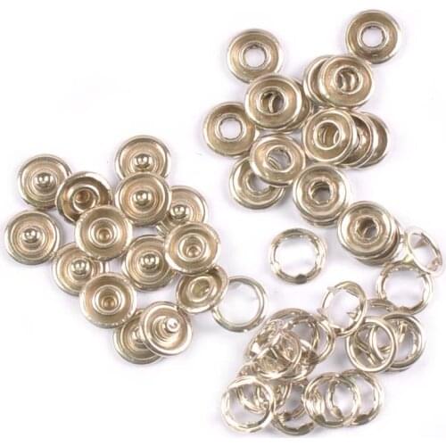 7.5/9.5/11mm Metal Prong Press Buckle Snap Buttons Baby Romper Fasteners Studs Poppers Garment Accessory 50sets(4pcs 1set) c2123