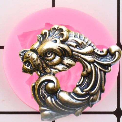 Dragon Cake Border Silicone Mold Cookie Baking Cake Decorating Tools Cupcake Topper Fondant Mould Candy Clay Chocolate Molds