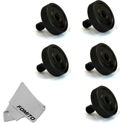 Fomito 5 x Black Metal 1 4 Male to 1 4 Female Screw Adapter for Camera Tripod L Type Bracket Stand tripod ball head