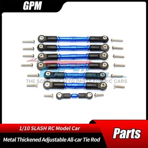 GPM 1/10 SLASH 4X4 Short-course Truck Accessories Metal Aluminum Alloy Thickened Adjustable All-car Tie Rod RC Car Parts