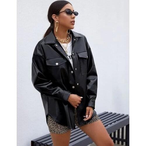 HRDGGDR Womens Winter Leather Jackets