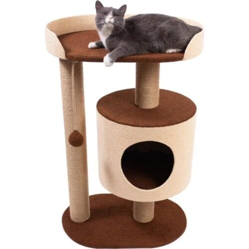 House for cats - scratching post "Duet" - 90 cm tall scratching post