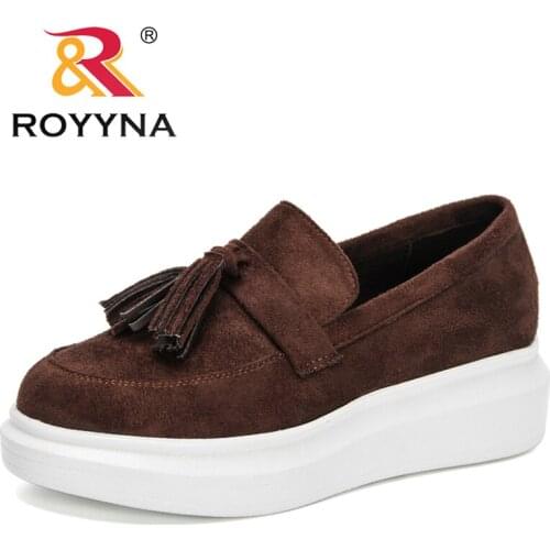 ROYYNA 2021 New Designers Luxury Sneakers Flat Vulcanized Shoes Women Casual Platform Flock Non-Slip Shoes Ladies Footwear Soft