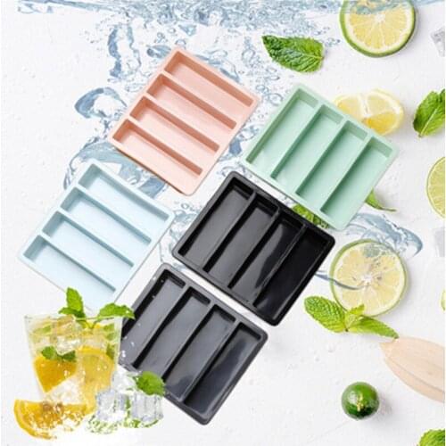 Food grade 16.5*11.5*5 cm ice tray, easy to release, silicone and flexible manufacturer, stackable ice tray