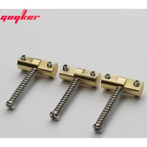 A Set Guitar Bridge Saddles (3 Pcs) Wilkinson Guitar Bridge 10.8mm Brass Compensated Saddles for TL Replacement Part