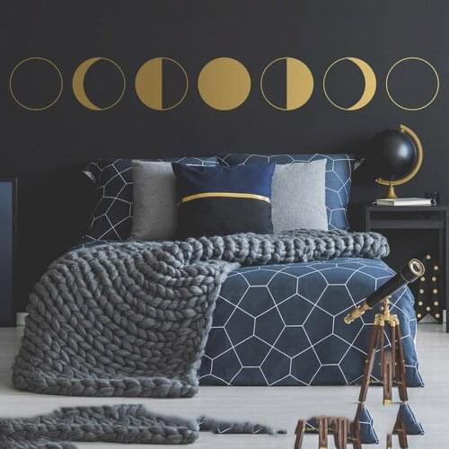 Moon Phases Wall Decal - Moon Phases, Moon Decor, Wall Decor, Minimalist Decor, Gift for Her, Astronomy Gift, Moon Gift,A13-025