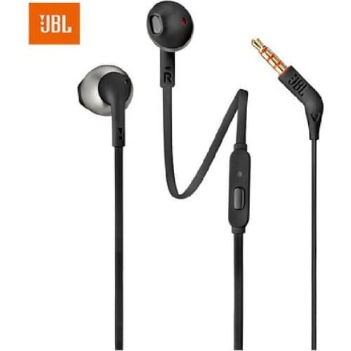 JBL T205 earphone Earplug Semi-in-ear earphone For mobile phones and computers with wired earphone strap