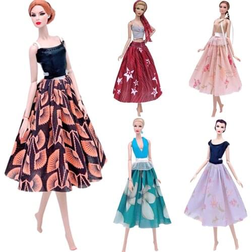 NK 1 Pcs Mix Doll Dress Fashion Dancing Skirt Noble Model Gown Modern Outfit Doll Clothes For Barbie Doll Accessories 275 JJ
