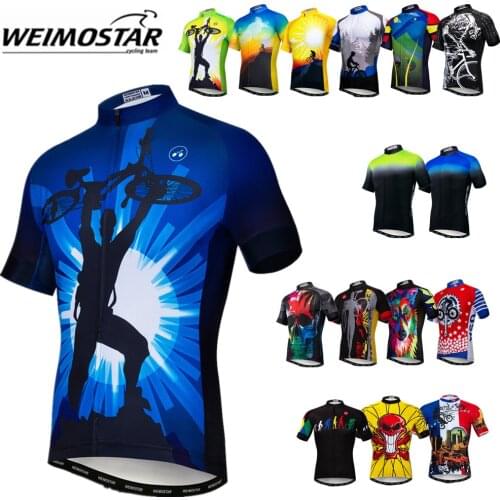NEW Cycling Jersey Mens MTB Short Sleeve Breathable Clothes Tops Shirt Team Racing Sport Biking Bicycle Bike Sportswear CF0092