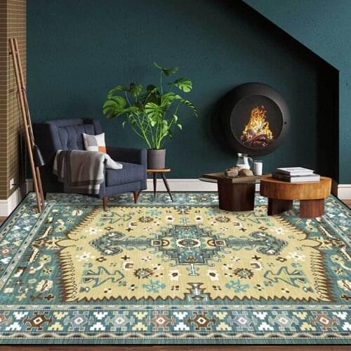 Persian Palace Style Carpet and Rug Multicolor Morocco Ethnic Geometric Decor Tapete Living Room Bedroom Bath Anti-Slip Door Mat