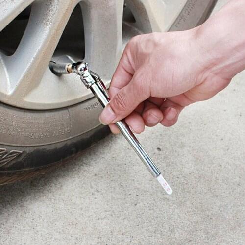 Portable Tire Presure Guage Pen Mini Durable 5-50 PSI Pressure Gauge Pen Shape Emergency Use Tire/Tyre air pressure Test Meter