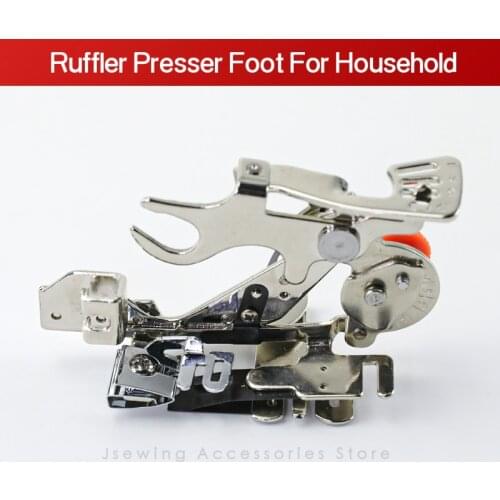 Ruffler Presser Foot For Household Sewing Machine Accessories Pleated Pressure Feet Fit Singer Brother Model 55705 Low Shank