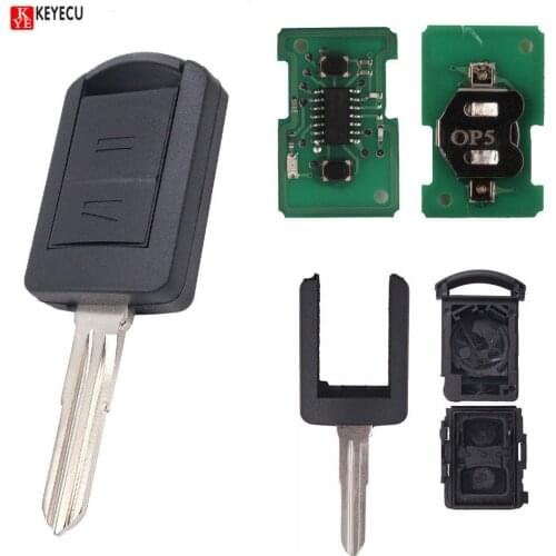 KEYECU 2 Button Remote Key + New Remote & Transponder ID40 For Vauxhall Opel Holden Corsa Combo Tigra 433.92MHz ID40 chip