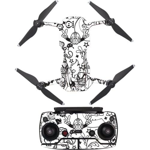 Cool Graffiti Style Decal Skin Sticker For DJI Mavic Air Drone + Remote Controller + 3 Batteries Protection Film Cover A0272