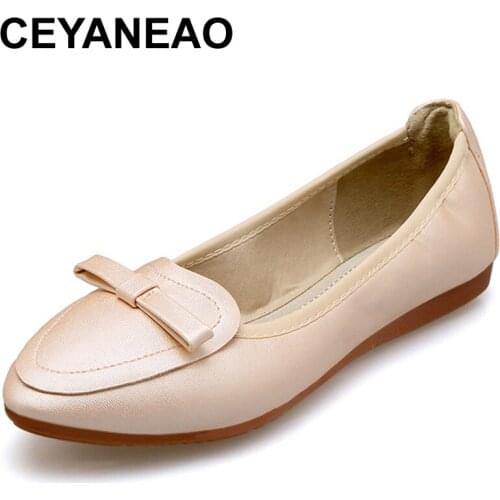 CEYANEAORetro Shoes Woman Fashion Loafers Large Size Soft Comfortable Women Shoes Foldable Ballet Casual Shoes Women Flats E1563