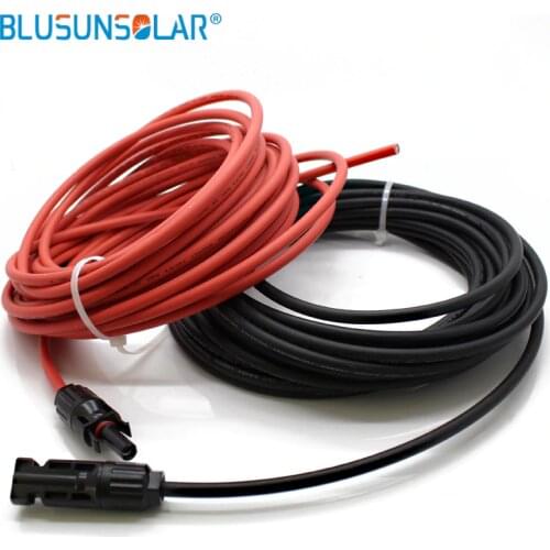 2 pcs/lot free shipping SOLAR wire Extension Black+red 2.5mm2 4mm2 6mm2 Cable with Male and Female Connector cable Harness