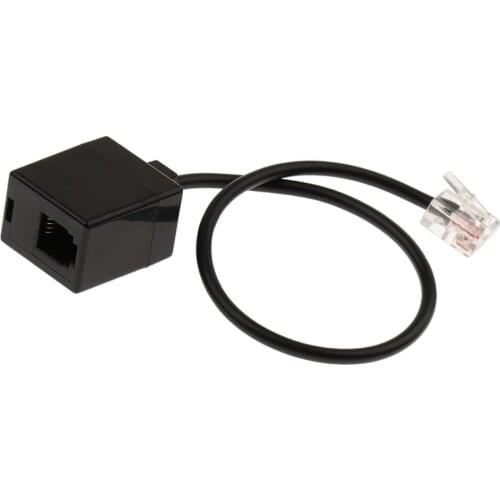 RJ9 Modular Female Socket To RJ9 Modular Male Plug Extension Straight Cable