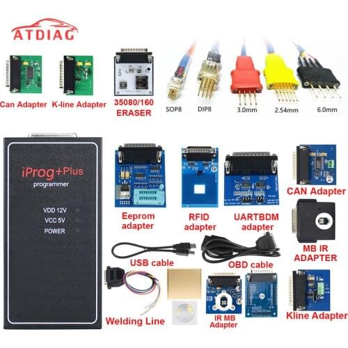 V85 Iprog+Plus Full Adapters 777 Iprog 3in1 Support IMMO+Mileage Correction+Airbag Reset Replace Carprog IPROG Pro Full Adapters