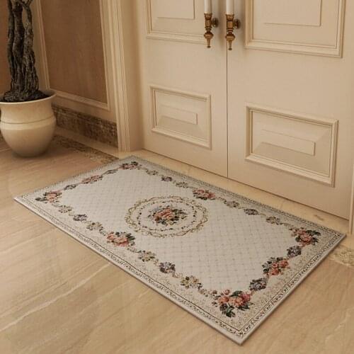 Carpet entry chenille jacquard entrance porch bedroom bedside Continental pastoral hall can be machine wash