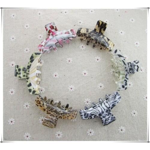 Fashion leopard pattern 6.5CM Small Size Hair Clip Elegant Hair Accessories For Women Hair claw