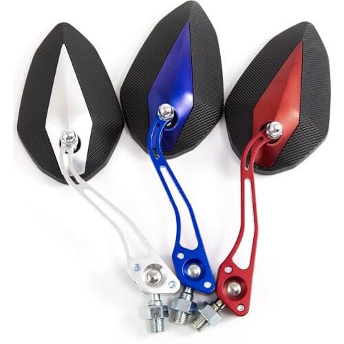 1pair Motorcycle Left Right Side 8MM 10MM RearView Mirrors With Changeable Screws Universal for Yamaha for Honda Kawasaki Suzuki